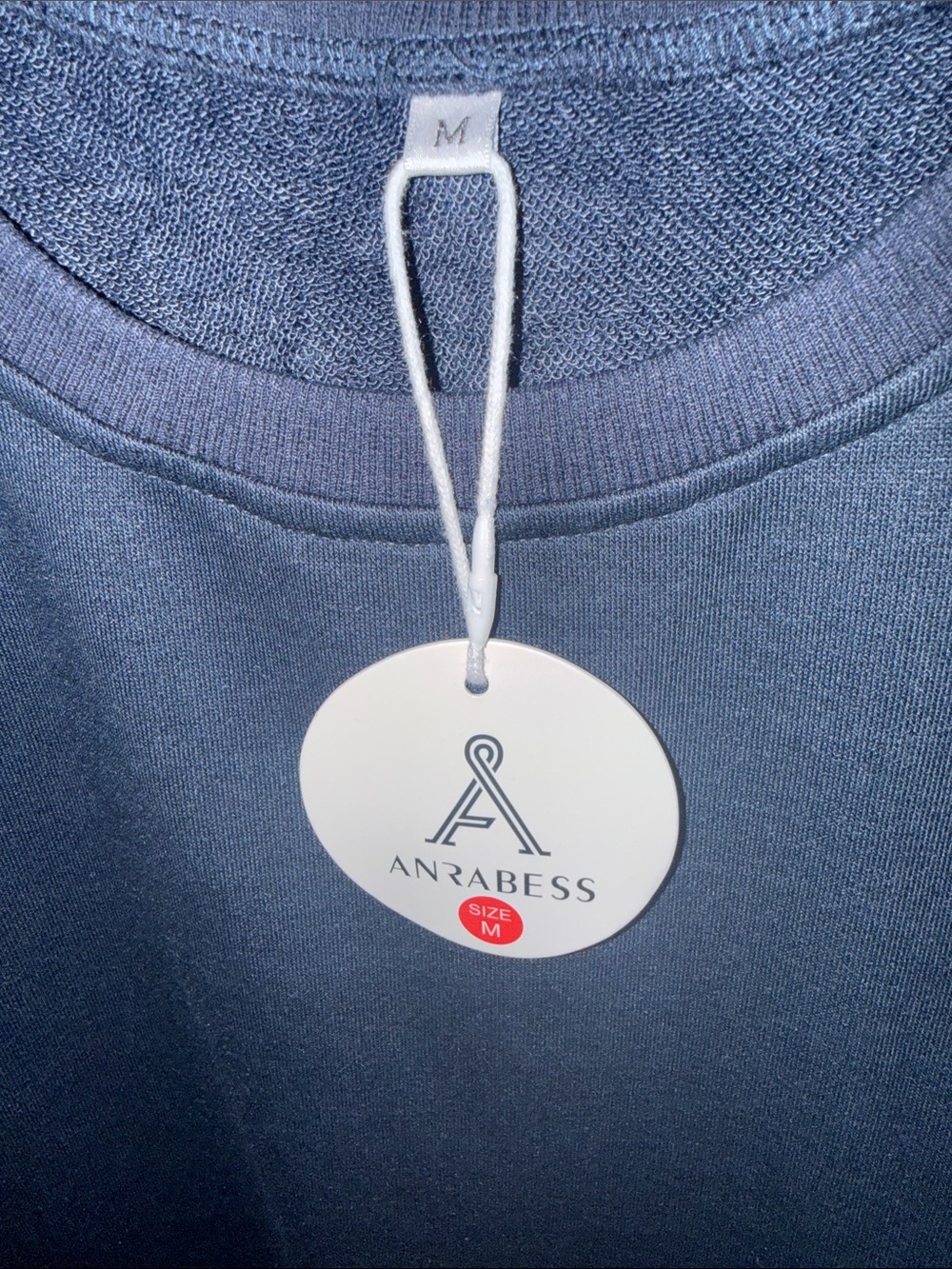 A New Day Navy Pleated Sweatshirt Dress - Casual Everyday Dress - Picture 4 of 5